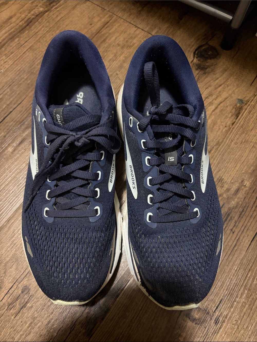 Brooks Navy and White Men's Athletic Running Shoes